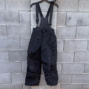 Vintage Red Ledge Black Ski & Snow Bib Pants XL